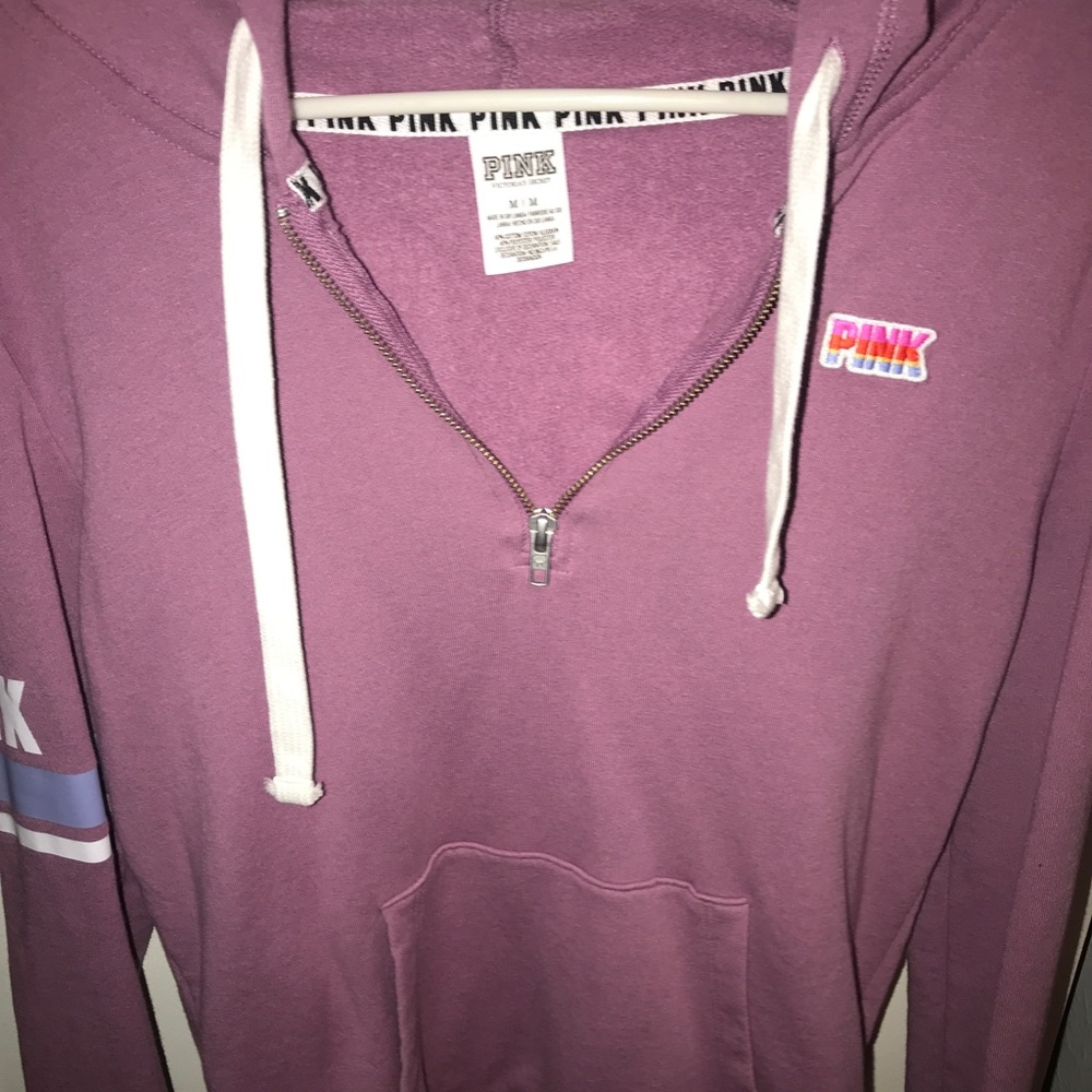 PINK half-zip hoodie